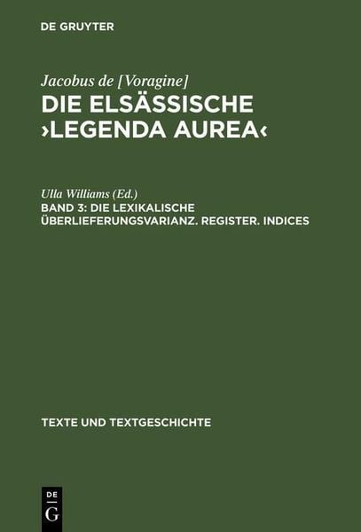 Produktbild: Die lexikalische &Uuml;berlieferungsvarianz. Register. Indices