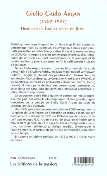 Produktbild: Giulio Carlo Argan 1909-1992