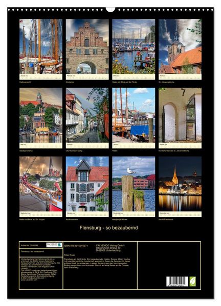 Produktbild: Flensburg - so bezaubernd (Wandkalender 2026 DIN A2 hoch), CALVENDO Monatskalender