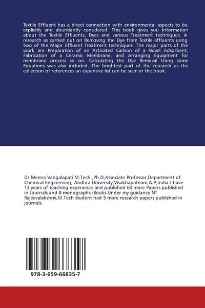 Produktbild: Basic Green dye removal from the Textile Effluent