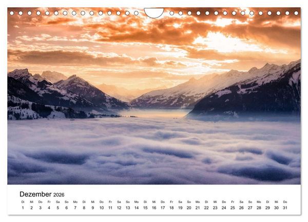 Produktbild: Wunderwelt Schweiz (Wandkalender 2026 DIN A4 quer), CALVENDO Monatskalender