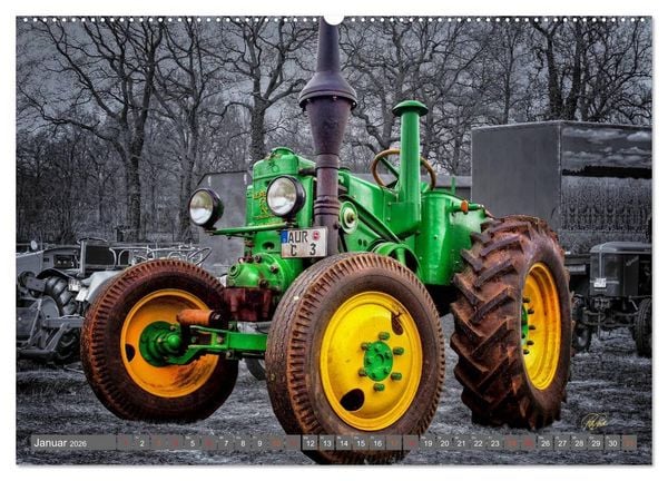 Produktbild: Traktoren - Oldtimer (Wandkalender 2026 DIN A2 quer), CALVENDO Monatskalender