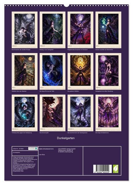 Produktbild: Dunkelgarten (hochwertiger Premium Wandkalender 2027 DIN A2 hoch), Kunstdruck in Hochglanz