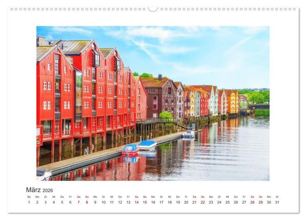 Produktbild: Norwegens K&uuml;stenst&auml;dte (Wandkalender 2026 DIN A2 quer), CALVENDO Monatskalender