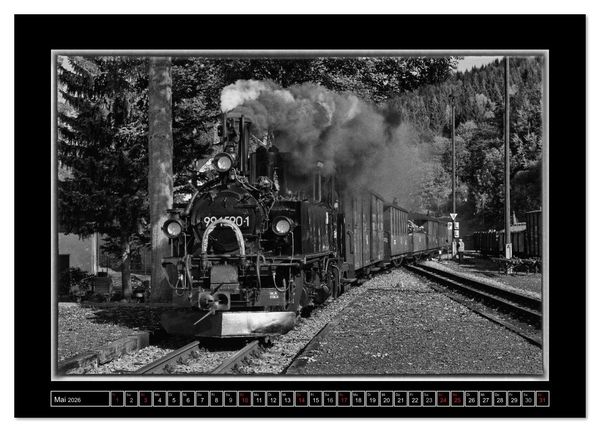 Produktbild: Die Pre&szlig;nitztalbahn (hochwertiger Premium Wandkalender 2026 DIN A2 quer), Kunstdruck in Hochglanz