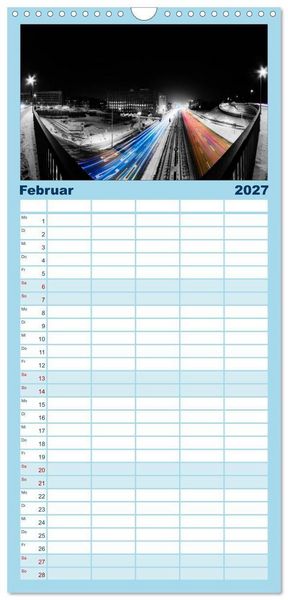 Produktbild: Familienplaner 2027 - STUTTGART 2027 auf den zweiten Blick mit 5 Spalten (Wandkalender, 21 x 45 cm) CALVENDO
