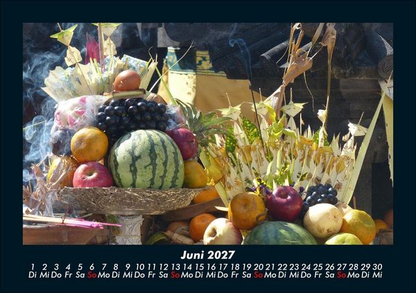 Produktbild: Obstkalender 2027 Fotokalender DIN A5