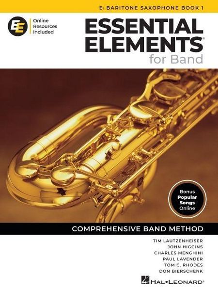Produktbild: Essential Elements for Band Eb Baritone Saxophone Book 1 with Eei Online Resources Baritone Sax Method Songbook and Sheet Music for School Band Studen