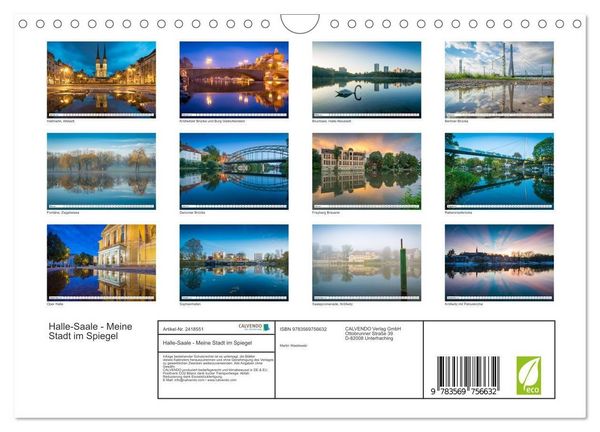 Produktbild: Halle-Saale - Meine Stadt im Spiegel (Wandkalender 2027 DIN A4 quer), CALVENDO Monatskalender