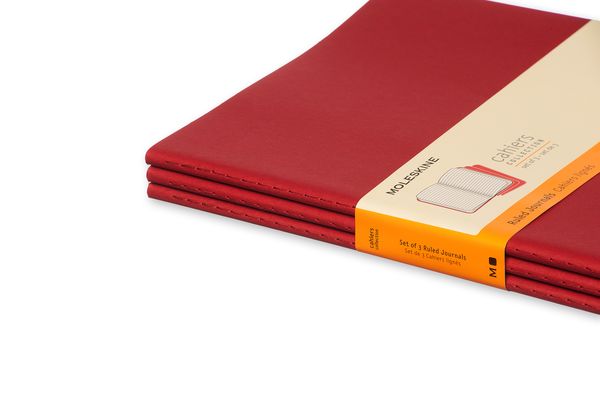 Produktbild: Moleskine Cahier Pocket Ruled Red Cover XL. 3er Pack