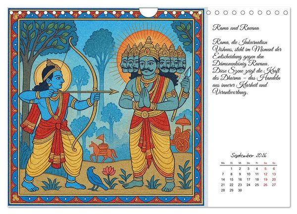 Produktbild: G&ouml;tterwelten des Hinduismus (Wandkalender 2026 DIN A4 quer), CALVENDO Monatskalender