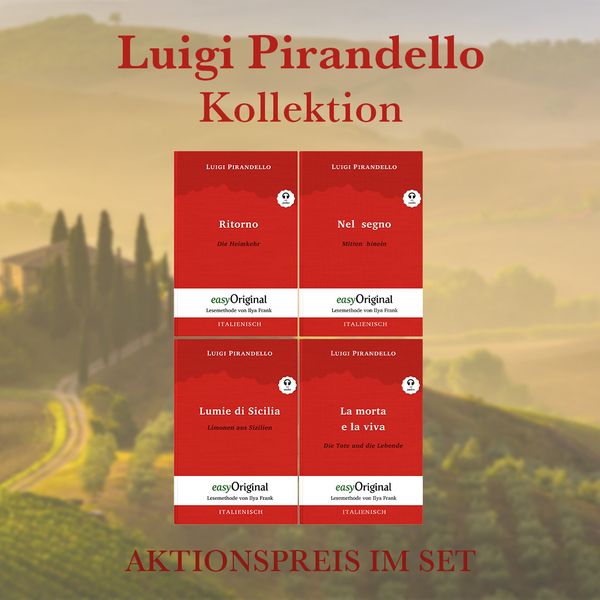 Produktbild: Luigi Pirandello Kollektion (B&uuml;cher + 4 Audio-CDs) - Lesemethode von Ilya Frank