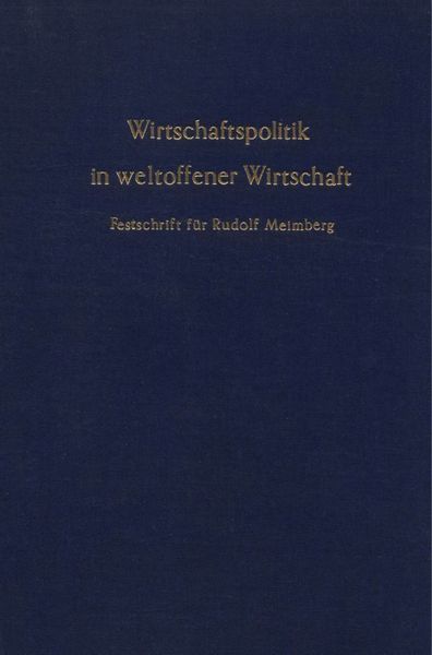 Produktbild: Wirtschaftspolitik in weltoffener Wirtschaft.