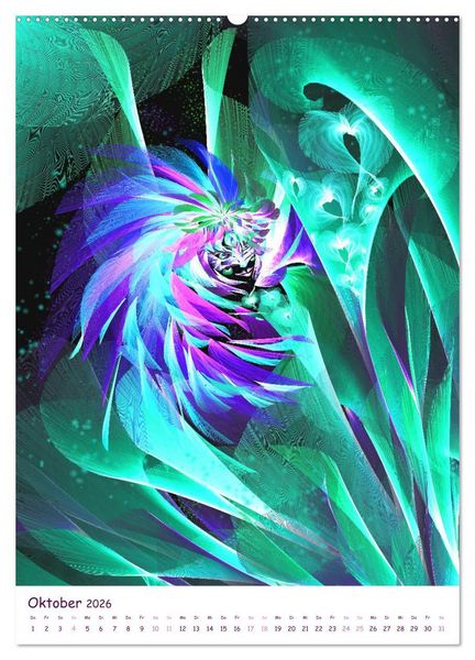 Produktbild: Digitale Traumreise (hochwertiger Premium Wandkalender 2026 DIN A2 hoch), Kunstdruck in Hochglanz