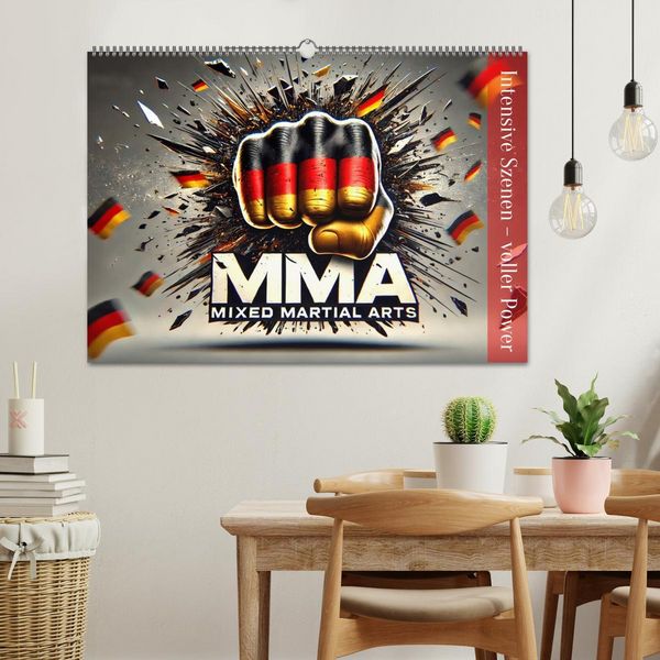 Produktbild: MMA Germany - Mixed Martial Arts Power (Wandkalender 2026 DIN A2 quer), CALVENDO Monatskalender
