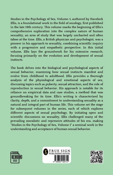 Produktbild: Studies In The Psychology Of Sex Volume - 1