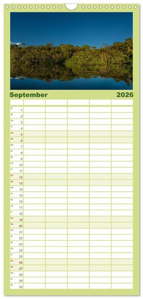 Produktbild: Familienplaner 2026 - Ecuador - Naturparadies am &Auml;quator mit 5 Spalten (Wandkalender, 21 x 45 cm) CALVENDO