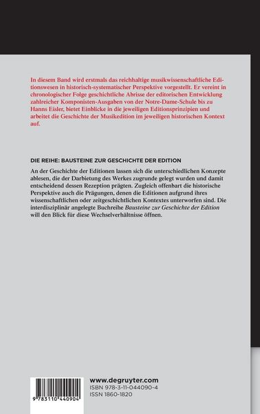 Produktbild: Musikeditionen im Wandel der Geschichte