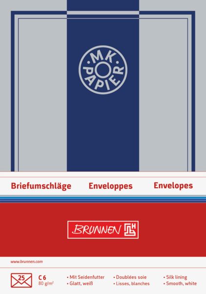 Produktbild: Brunnen Briefumschlag C6 glatt MK