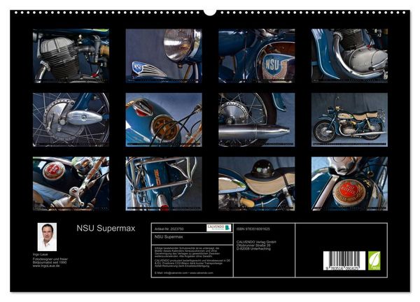 Produktbild: NSU Supermax (hochwertiger Premium Wandkalender 2026 DIN A2 quer), Kunstdruck in Hochglanz