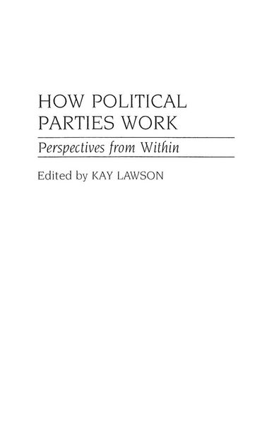 Produktbild: How Political Parties Work