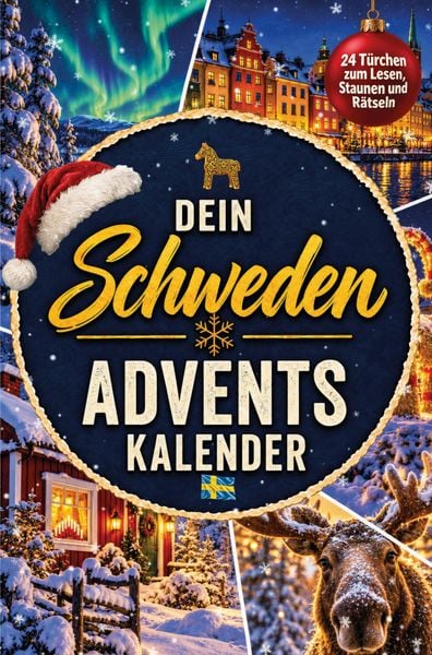Produktbild: Dein Schweden-Adventskalender - 24 T&uuml;rchen zum Lesen, Staunen und R&auml;tseln