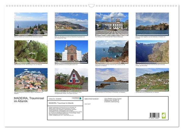 Produktbild: MADEIRA, Trauminsel im Atlantik (Wandkalender 2026 DIN A2 quer), CALVENDO Monatskalender
