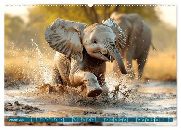 Produktbild: Plitsch, Platsch, tierisch nass (hochwertiger Premium Wandkalender 2026 DIN A2 quer), Kunstdruck in Hochglanz