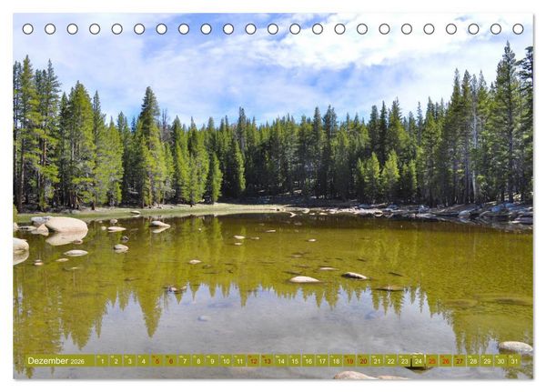 Produktbild: Erlebe mit mir die Landschaft des Yosemite Nationalpark (Tischkalender 2026 DIN A5 quer), CALVENDO Monatskalender
