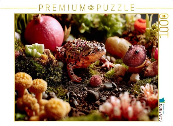 Produktbild: CALVENDO Puzzle Fruchtige Kr&ouml;tenwelt | 1000 Teile Lege-Gr&ouml;&szlig;e 64x48cm Foto-Puzzle f&uuml;r gl&uuml;ckliche Stunden