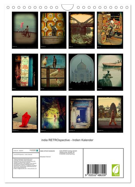 Produktbild: india RETROspective - Indien Kalender (Wandkalender 2026 DIN A4 hoch), CALVENDO Monatskalender