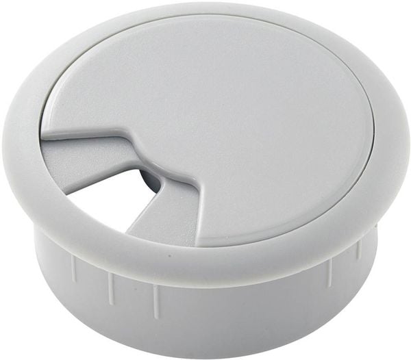 TRU Components WP50BK Kabeldurchführung für Arbeitsplatten ABS Grau 1St.