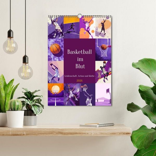 Produktbild: Basketball im Blut (Wandkalender 2026 DIN A3 hoch), CALVENDO Monatskalender