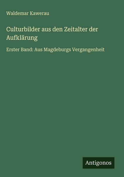 Produktbild: Culturbilder aus den Zeitalter der Aufkl&auml;rung