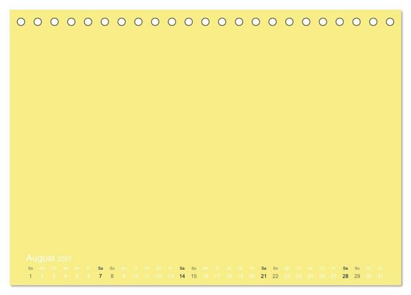 Produktbild: Bastelkalender - Gelb (Tischkalender 2027 DIN A5 quer), CALVENDO Monatskalender