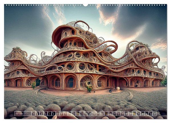 Produktbild: Die Fantasie als Architekt (Wandkalender 2026 DIN A2 quer), CALVENDO Monatskalender