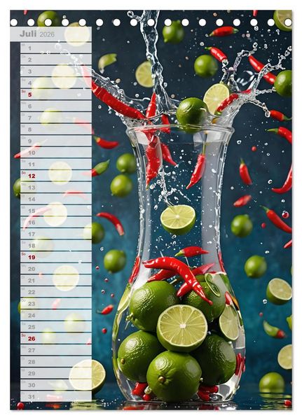 Produktbild: Vitalit&auml;t im Glas - Erfrischende Momente mit Infused Water Kreationen (Tischkalender 2026 DIN A5 hoch), CALVENDO Monatskalender