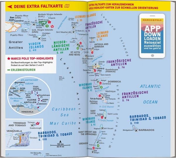 Produktbild: MARCO POLO Reisef&uuml;hrer Karibik, Kleine Antillen - Barbados, Trinidad & Tobago, Windward Island, Franz&ouml;sische & Niederl&auml;ndische Antillen, Leeward & Virgin Islands