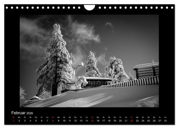 Produktbild: Harz-Bilder in monochrome (Wandkalender 2026 DIN A4 quer), CALVENDO Monatskalender