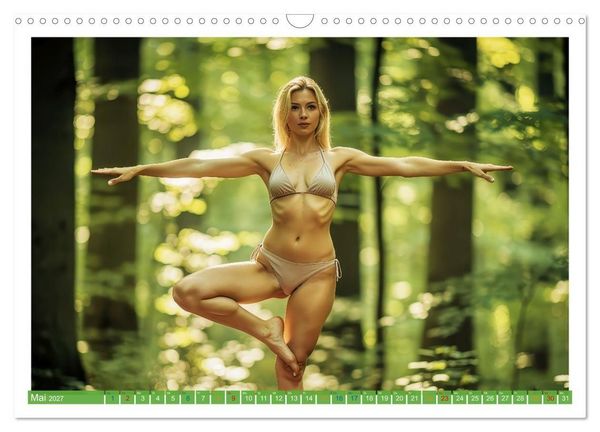 Produktbild: Yoga im Wald (Wandkalender 2027 DIN A3 quer), CALVENDO Monatskalender