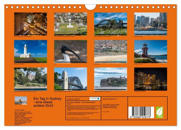 Produktbild: Ein Tag in Sydney - eine etwas andere Sicht (Wandkalender 2027 DIN A4 quer), CALVENDO Monatskalender
