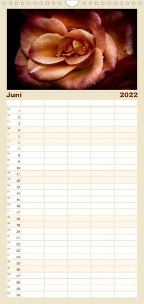 Produktbild: Familienplaner Floral Portraits - Blumen Impression (Wandkalender 2022 , 21 cm x 45 cm, hoch)