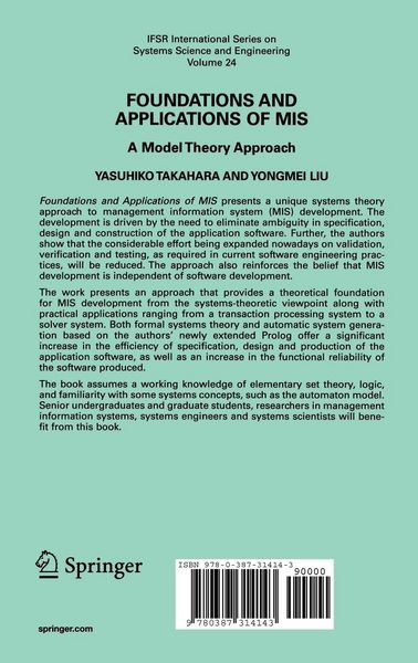 Produktbild: Foundations and Applications of MIS