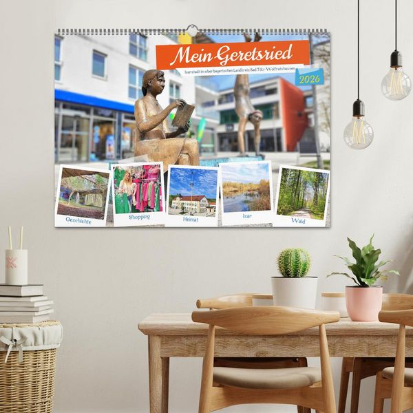 Produktbild: Mein Geretsried - Isarstadt im oberbayerischen Landkreis Bad T&ouml;lz-Wolfratshausen (Wandkalender 2026 DIN A2 quer), CALVENDO Monatskalender