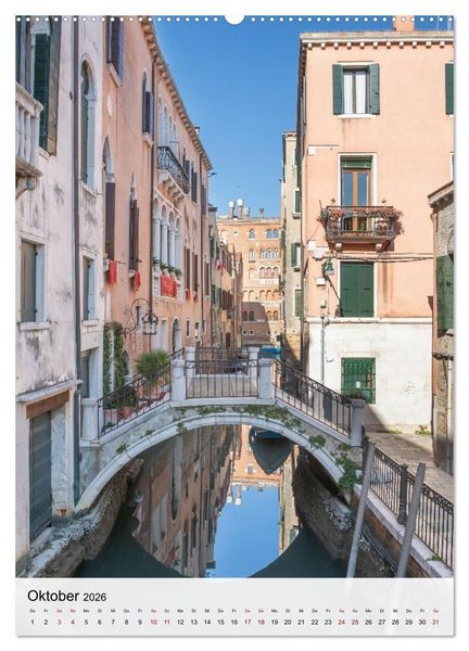 Produktbild: Venedig - Zwischen Wasser und Himmel (hochwertiger Premium Wandkalender 2026 DIN A2 hoch), Kunstdruck in Hochglanz