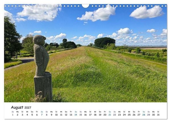 Produktbild: Elbinsel Krautsand - Impressionen von Land und Fluss (Wandkalender 2027 DIN A3 quer), CALVENDO Monatskalender