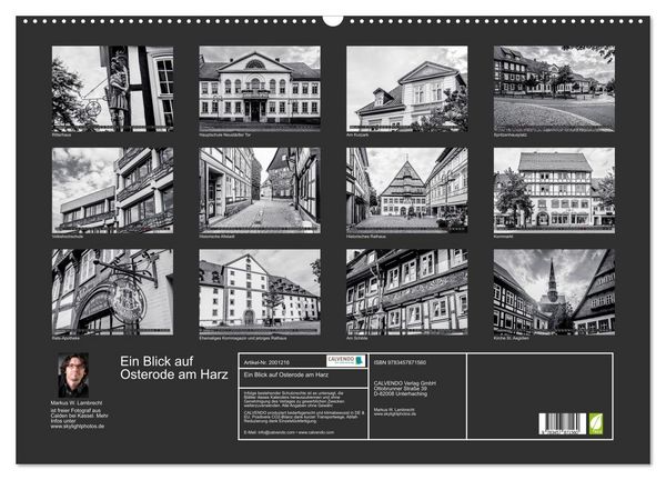 Produktbild: Ein Blick auf Osterode am Harz (Wandkalender 2026 DIN A2 quer), CALVENDO Monatskalender