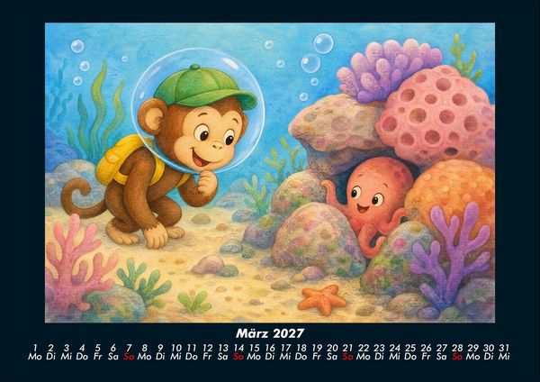 Produktbild: Milos Abenteuer in der Unterwasserwelt 2027 Fotokalender DIN A4