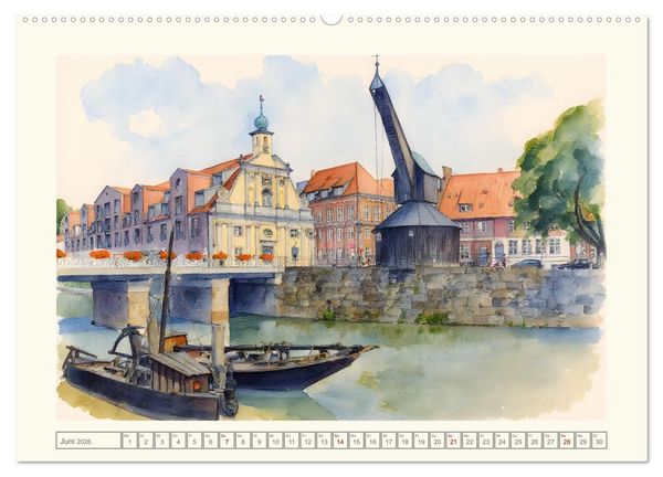 Produktbild: Zauberhaftes L&uuml;neburg (Wandkalender 2026 DIN A2 quer), CALVENDO Monatskalender