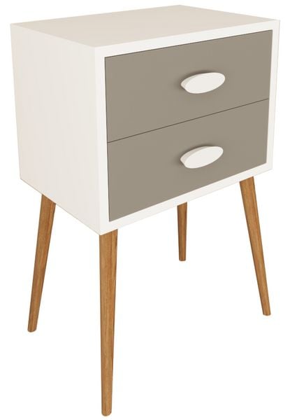 Produktbild: Holz Nachttisch Beistelltisch Schublade Singol XXL